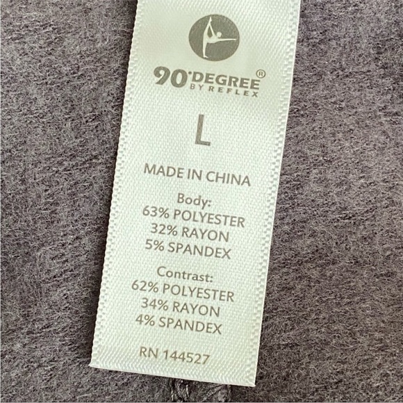 90 DEGREE BY REFLEX Terry Brushed High/Low Twist Front Top - Picture 8 of 14